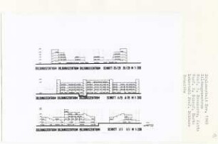 Bildungszentrum (Diplomarbeit bei Kurt Dübbers): Schnitte 1:200