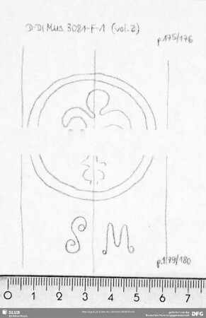 W-Dl-477 Lilie im Doppelkreis + "SM"