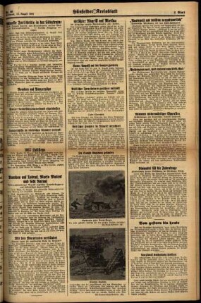 Zweite Ausgabe vom Mittwoch, den 13. August 1941.
