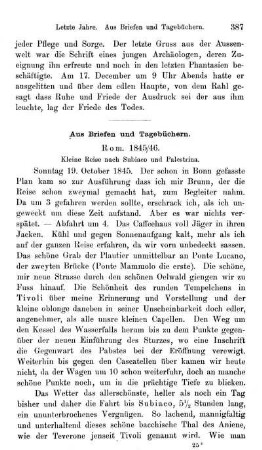 Aus Briefen und Tagebüchern.