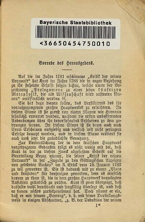 Prolegomena zu einer jeden künftigen Metaphysik, die als Wissenschaft wird auftreten können