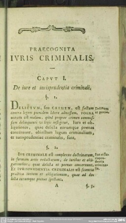 Praecognita Iuris Criminalis