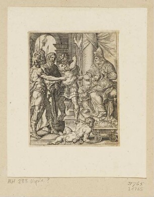 Christus vor Annas, Blatt 16 der Folge "Leben und Leiden Christi"