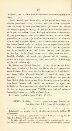 XXXVI. Philips Lucasz, gouverneur van Ambon, aan den Gouv.-Gen. J. Pz. Coen, 10 September 1629