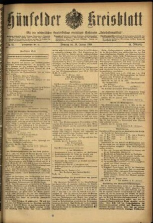 Ausgabe vom Dienstag, den 28. Januar 1919.