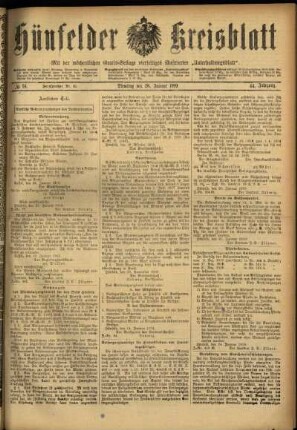Ausgabe vom Dienstag, den 28. Januar 1919.