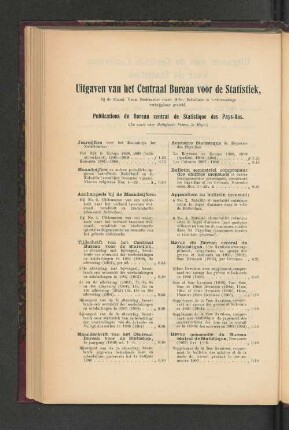 Uitgaven van het Centraal Bureau voor de Statistiek