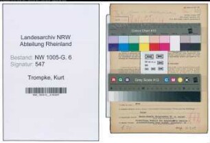 Entnazifizierung Kurt Trompke , geb. 27.12.1906 (Ingenieur)