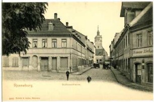 Ronneburg. Schlossstraße mit Pferdefuhrwerken