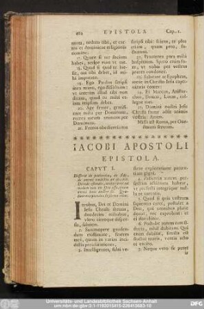 Iacobi Apostoli Epistola.