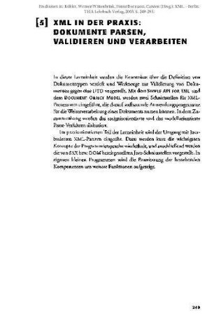 XML in der Praxis: Dokument parsen, validieren und verarbeiten