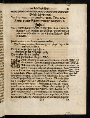 43-51, Sechste Lob-Predigt
