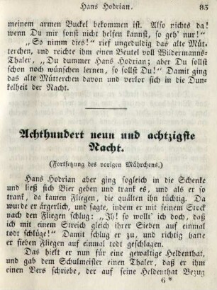 Achthundert neun und achtzigste Nacht
