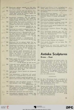 Antieke sculptures brons - hout (Nr. 790-841)