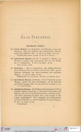 Glas-Industrie (Nr. 105 - 151)