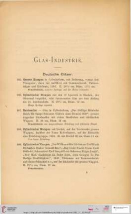 Glas-Industrie (Nr. 105 - 151)