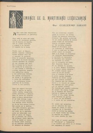Romance de D. Martiniano Leguizamón