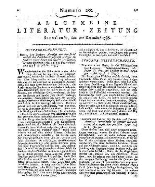 Gouge, M. O. de: L'Homme généreux. Drame en cinq actes et en prose. Paris: Knapen 1786