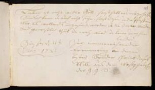 Wille, Johann Franz Heinrich [Theologiestudent aus Westfalen]. Gießen, 11.05.1781.