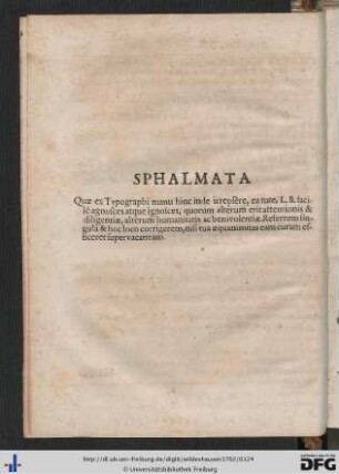 Sphalmata.