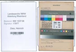 Entnazifizierung Heinrich Zass , geb. 01.05.1896 (Schreiner)
