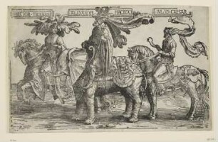 Hector von Troja, Alexander von Mazedonien und Julius Caesar, Blatt 1 der Folge "Neun Helden"