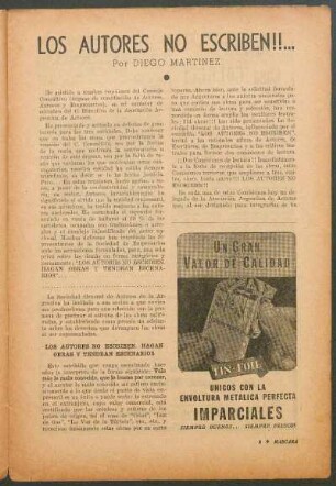 Los autores no escriben!!...