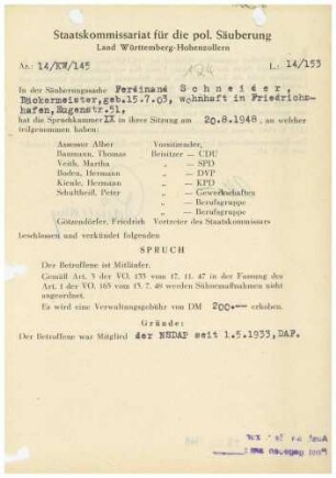 Schneider, Ferdinand