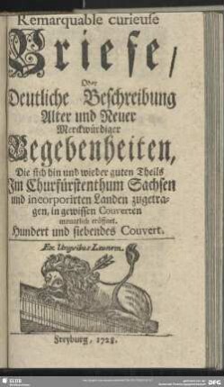 Hundert und siebendes Couvert