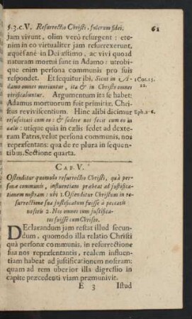 Cap. V. Ostenditur quomodo resurrectio Christi ...