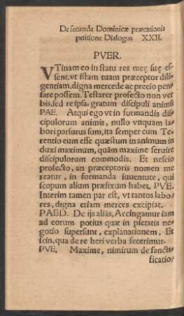 De secunda Dominicae praecationis petitione Dialogus XXII.