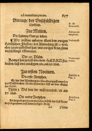 Am tage der Unschüldigen Kindlein.