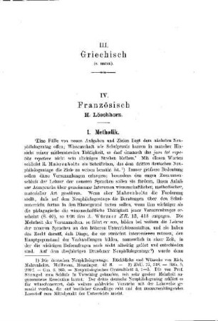 Griechisch : [Abteilung B. Die einzelnen Lehrgegenstände]