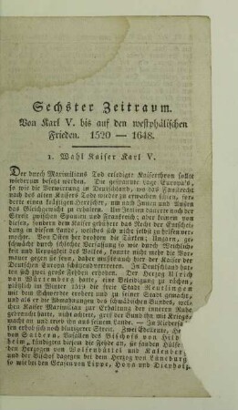 1. Wahl Kaiser Karl V.