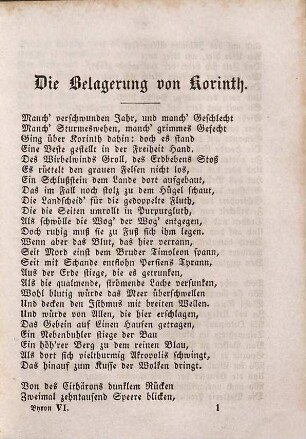 Lord Byron's sämmtliche Werke, 6. Die Belagerung von Corinth. Mazeppa. Der Verwandelte. Die Vision des Gerichts. Beppo. Parisina