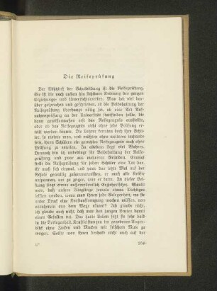 Die Reifeprüfung