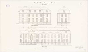 Kunstakademie, Kassel Hauptgebäude: Hinteransicht 1:100