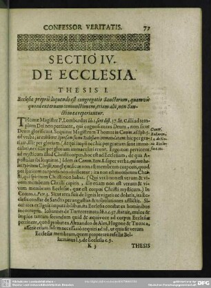 Sectio IV. De Ecclesia