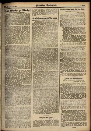 Zweite Ausgabe vom Montag, den 22. Januar 1934.