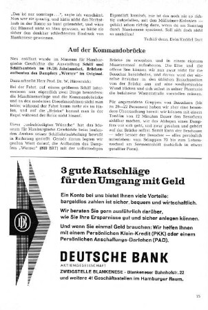 Auf der Kommandobrücke