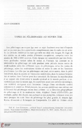53: Types de pèlerinages au moyen âge : =