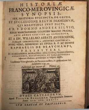 Historiae Franco-Merovingicae synopsis