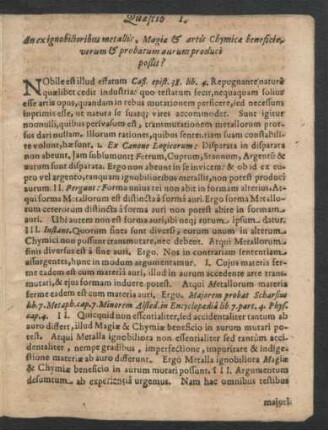 Quaestio I. - Quaestio III.