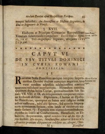 93-96, Caput VI