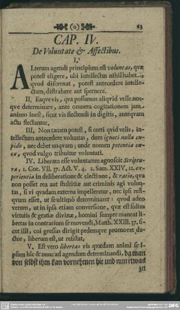 Cap. IV. De Voluntate & Affectibus