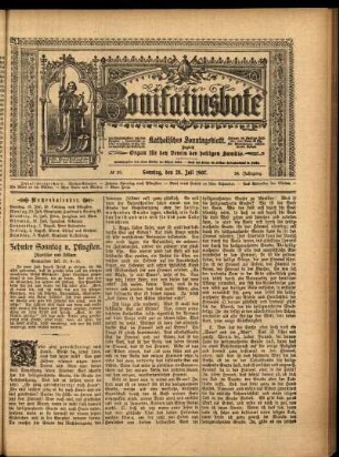 Erste Ausgabe vom Sonntag, den 28. Juli 1907.