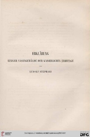 Erklärung einiger Vasengemälde der kaiserlichen Ermitage