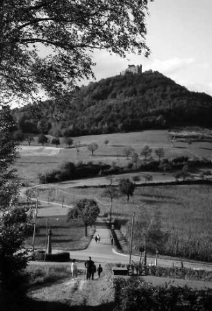 Geroldseck: Burg Geroldseck mit Berg; von Süden