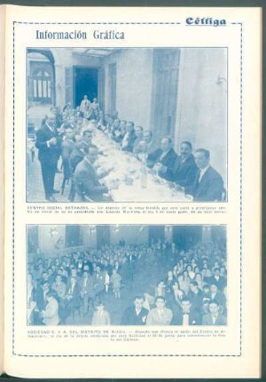 [Vista de un banquete celebrado en el] Centro Social Betanzos.