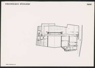 Düsseldorfer Schauspielhaus, Düsseldorf Wettbewerb: Grundriss 2. Untergeschoss 1:200